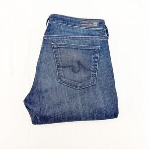 AG The Stevie Ankle Slim Straight Ankle Denim Jeans Dark Wash Size 27